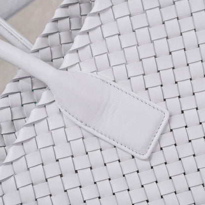 Large Cabat 45cm White Lambskin Ghw