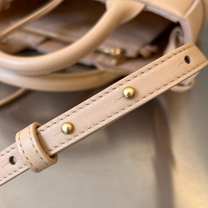 CANDY ARCO TOTE 20 IN TAN BROWN CALFSKIN