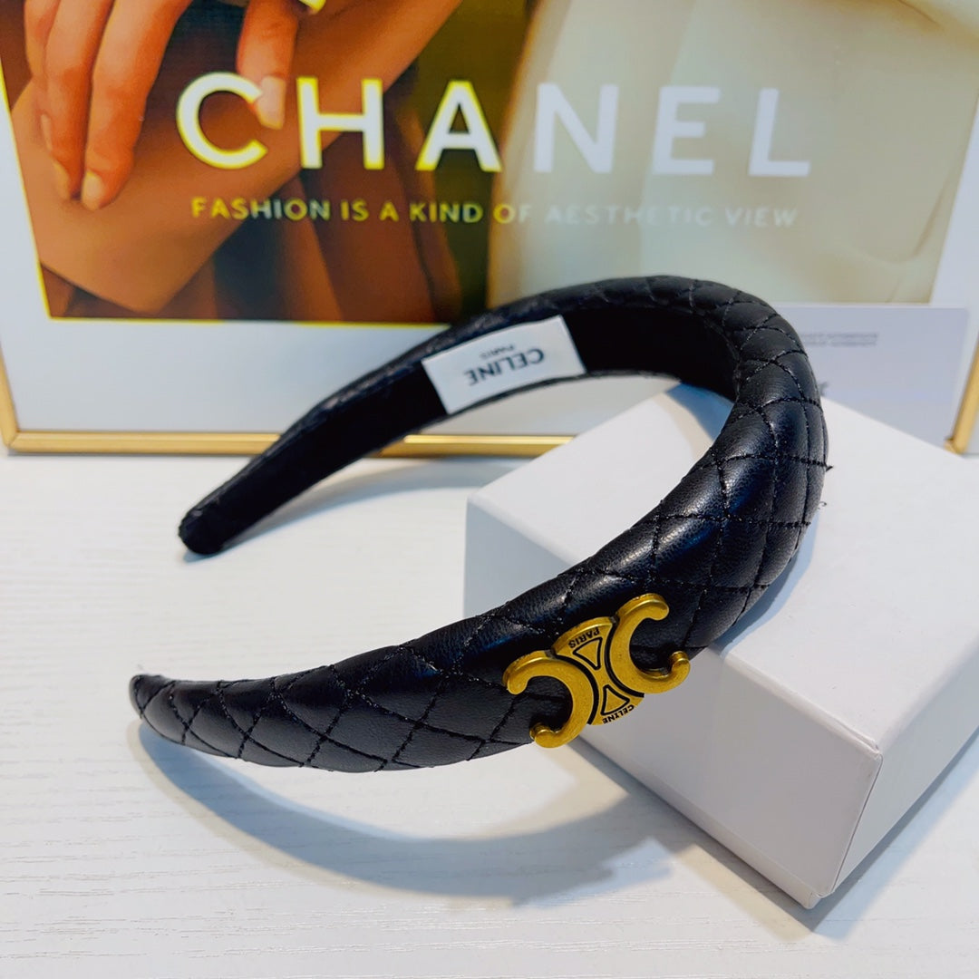 BLACK LAMBSKIN HAIRBAND 925628