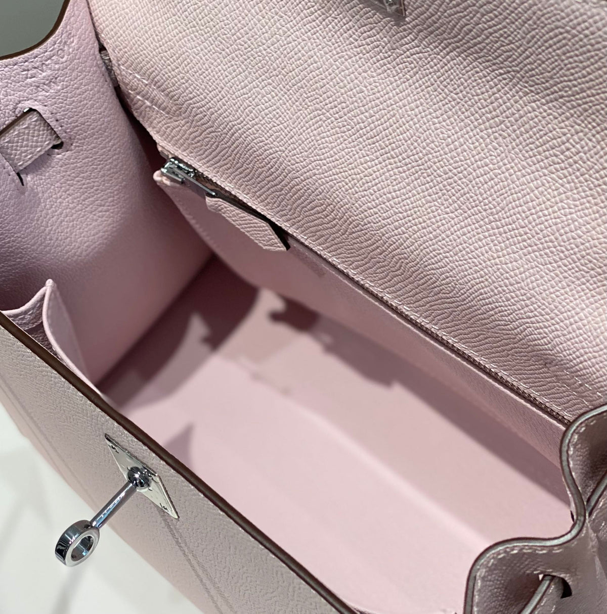 HN 25CM IN EPSOM MAUVE EPSOM SILVER HARDWARE
