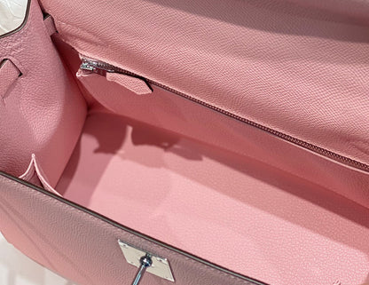 HN 28CM IN ROSE SAKURA EPSOM SILVER HARDWARE