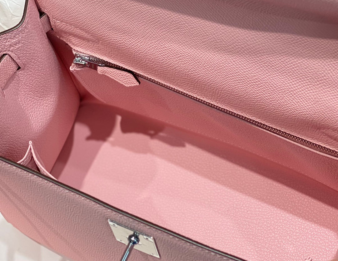 HN 25CM IN ROSE SAKURA EPSOM SILVER HARDWARE