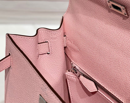 HN 25CM IN ROSE SAKURA EPSOM SILVER HARDWARE