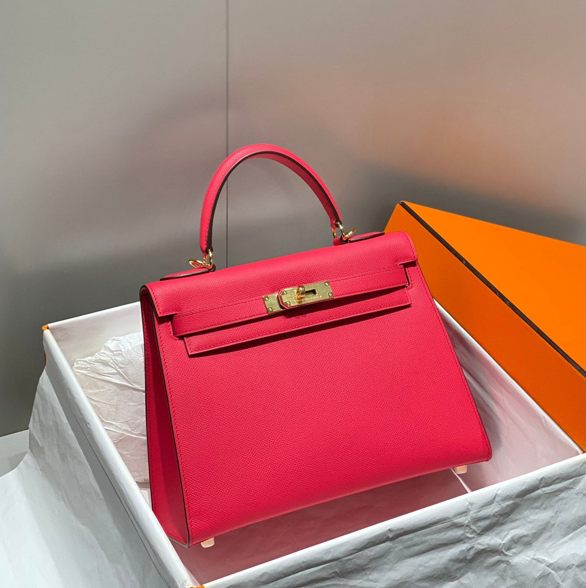 HN 28CM IN ROSE EPSOM GOLD HARDWARE
