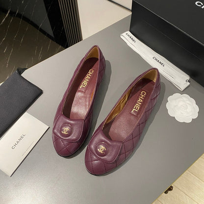 BALLET FLAT MULBERRY PURPLE LAMBSKIN