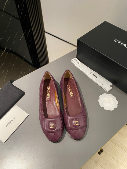 BALLET FLAT MULBERRY PURPLE LAMBSKIN