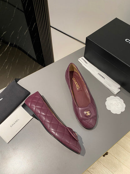 BALLET FLAT MULBERRY PURPLE LAMBSKIN