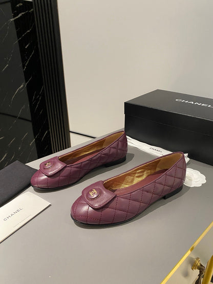 BALLET FLAT MULBERRY PURPLE LAMBSKIN