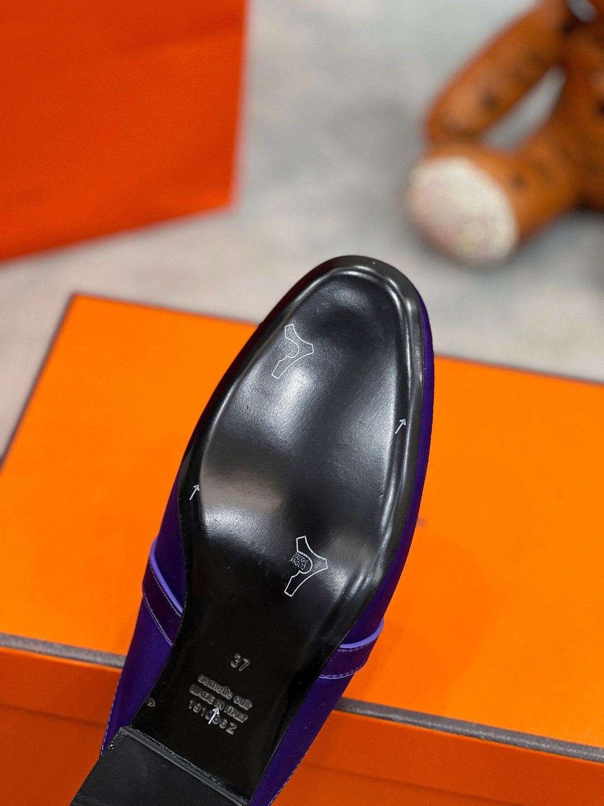 0Z Mule Violet Silk Thick Cloth/Sheepskin