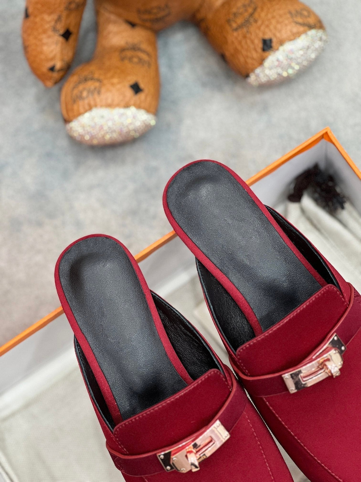 0Z Mule Cherry Silk Thick Cloth/Sheepskin
