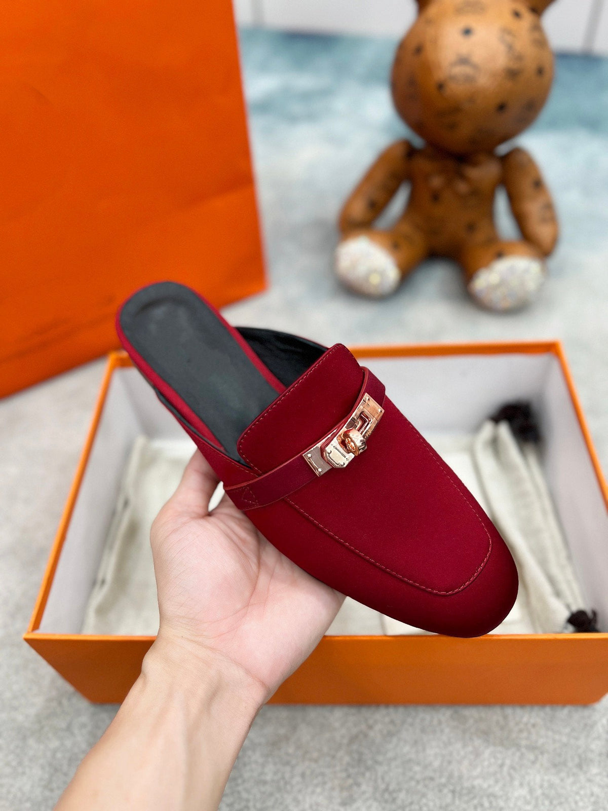 0Z Mule Cherry Silk Thick Cloth/Sheepskin