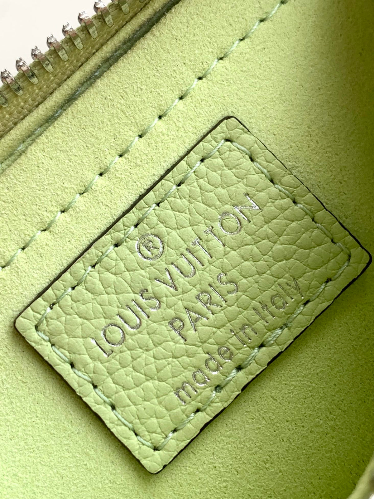 MARELLINI 19 LIGHT GREEN EPI GRAINED LEATHER
