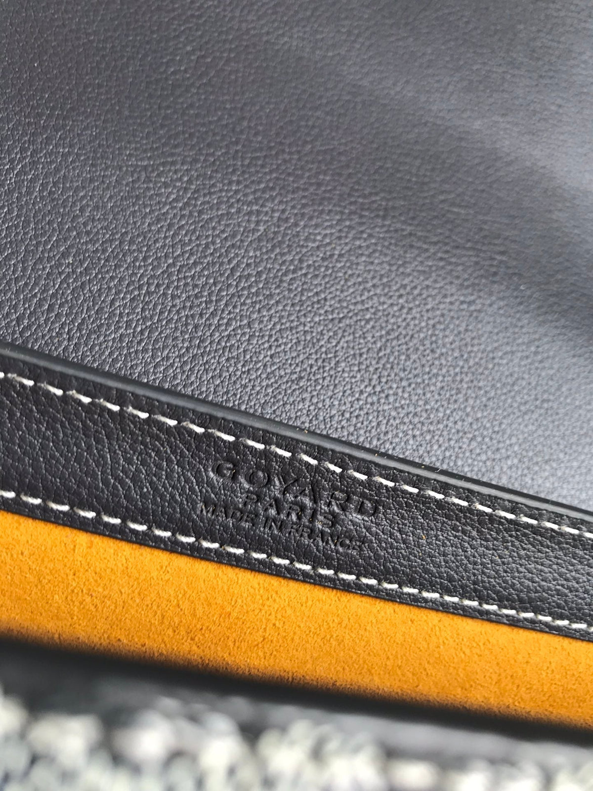 233 BAG 25 IN GRAY CALFKIN AND GOYARDINE CANVAS
