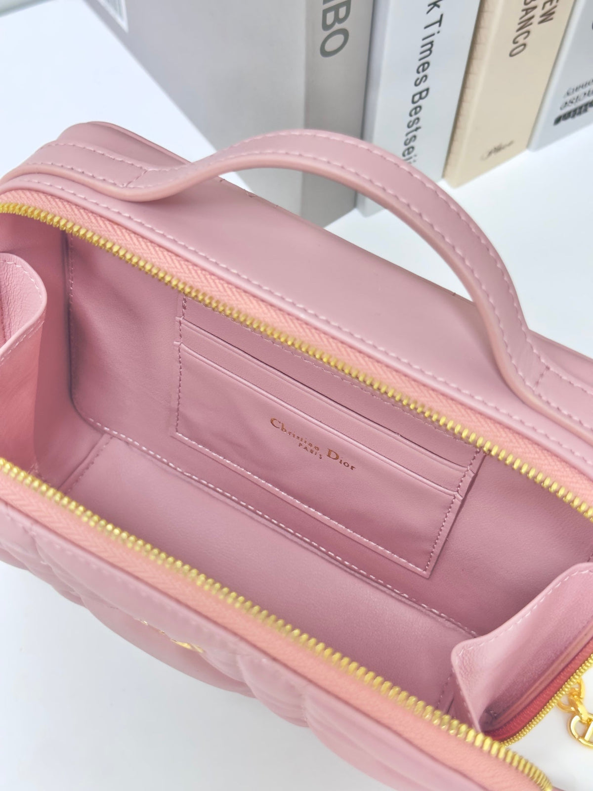 CARO BOX 19 IN LIGHT PINK CALFSKIN