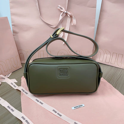 BAGUETTE BAG 24 IN KELP GREEN CALFSKIN