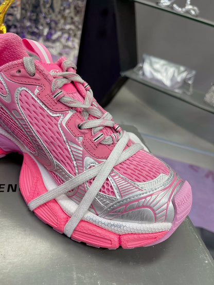 3XL SNEAKER IN PINK MIX SILVER MESH AND POLYURETHANE