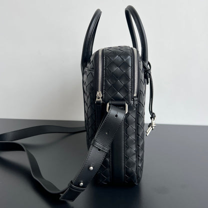 LARGE GETAWAY 39 WEEKENDER IN BLACK CALFSKIN