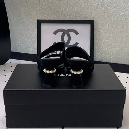 MULES black LAMBSKIN