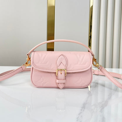 NANO DIANE 19 IN OPALE PINK MONOGRAM EMPREINTE LEATHER