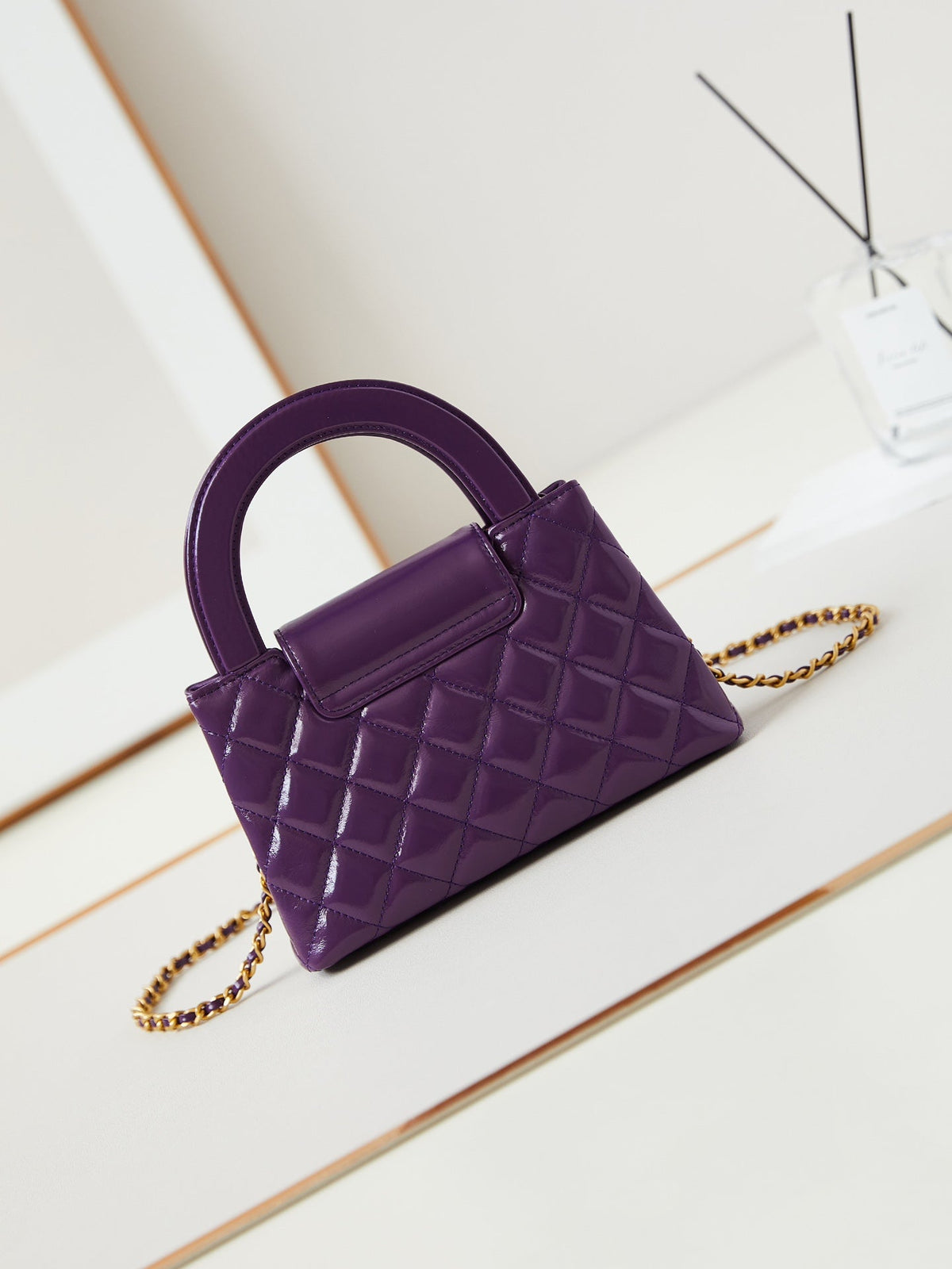 CHANEL KELLY MINI 19 BAG IN INDIGO PURPLE CALFSKIN