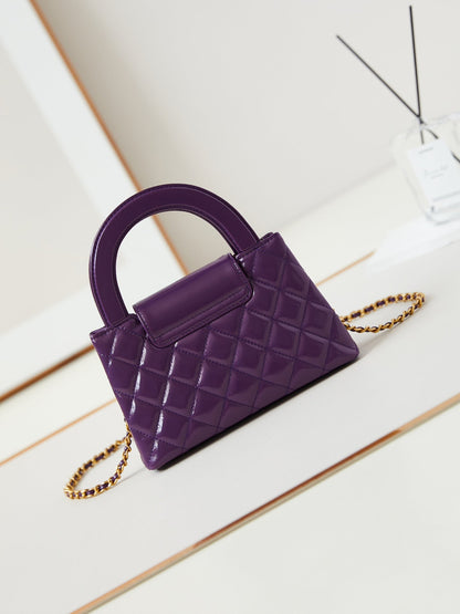 CHANEL KELLY MINI 19 BAG IN INDIGO PURPLE CALFSKIN