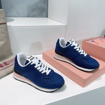 Azure Color Sneakers Canvas