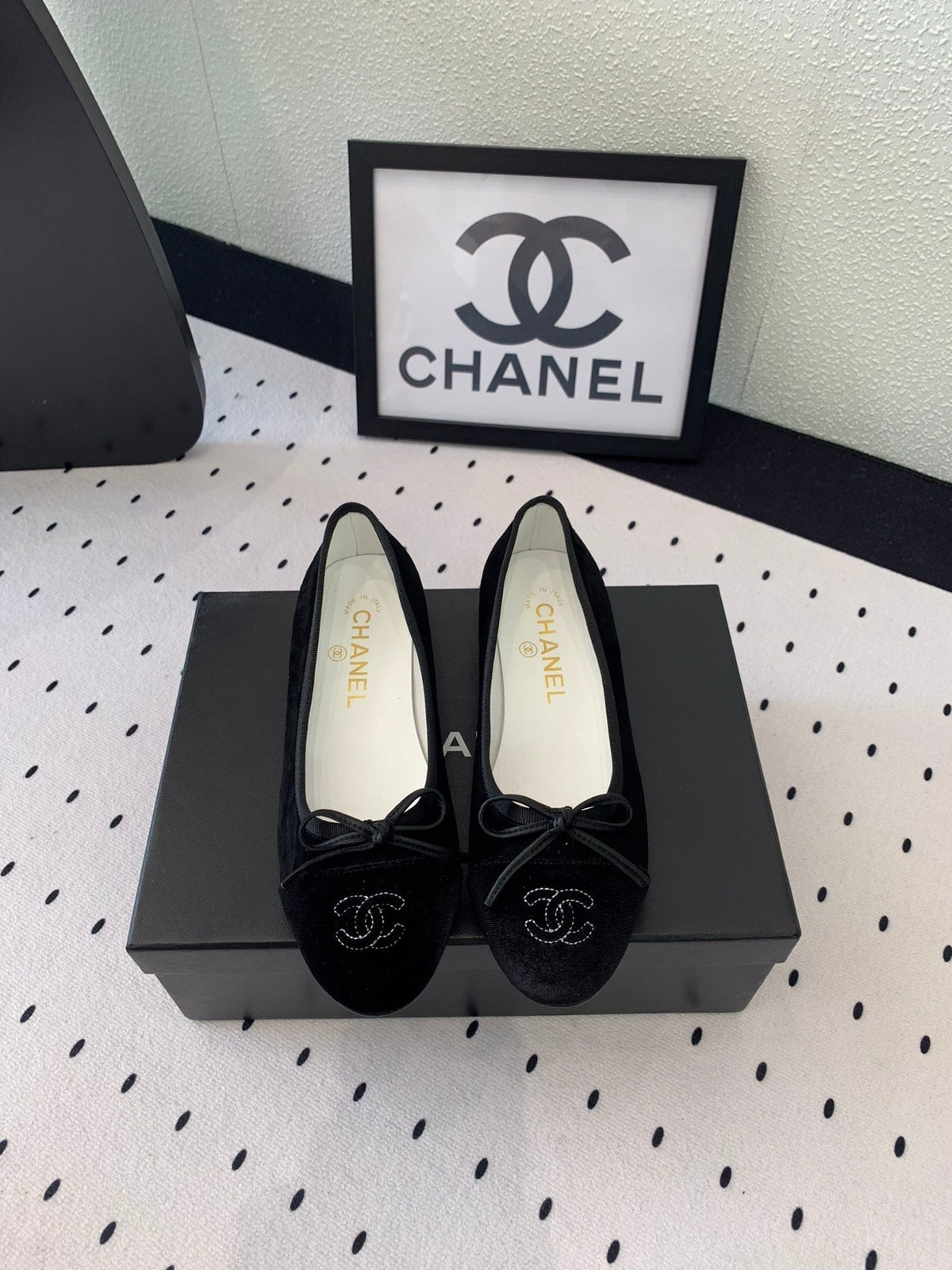 BALLET FLAT BLACK VELVET