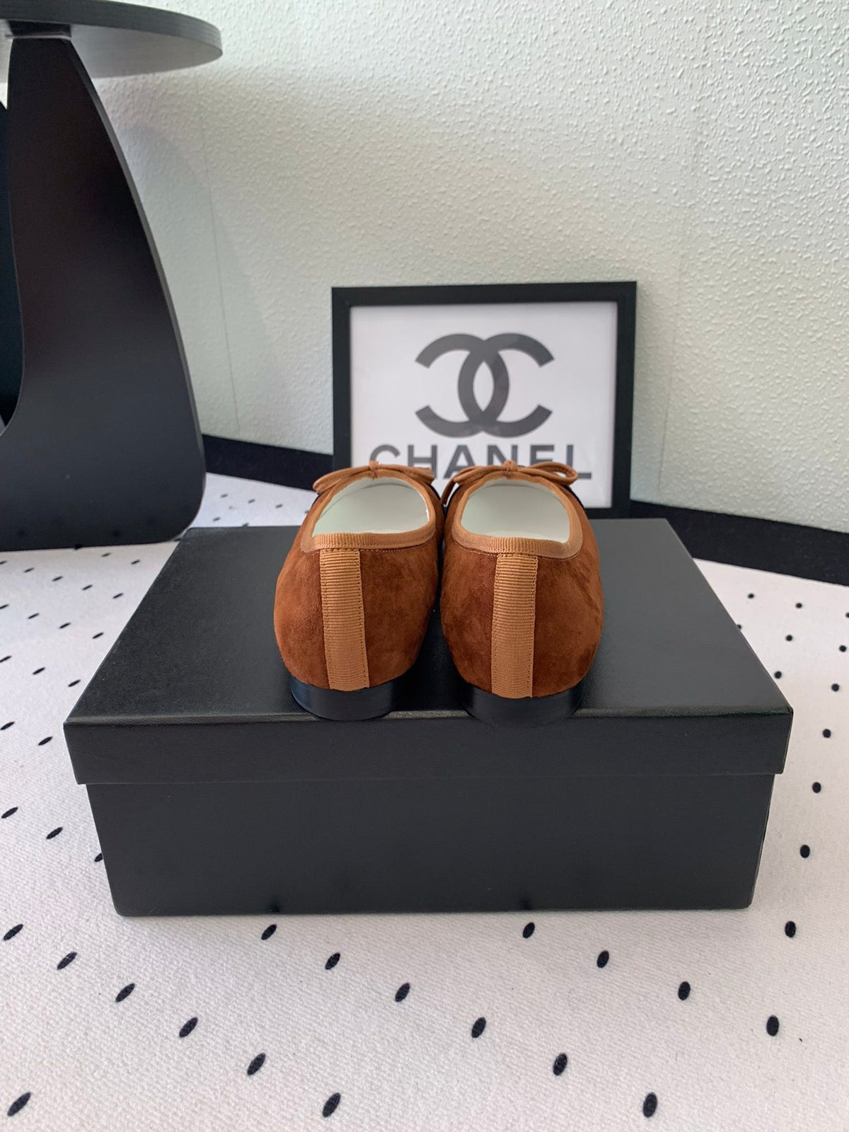 BALLET FLAT BROWN MIX BLACK VELVET
