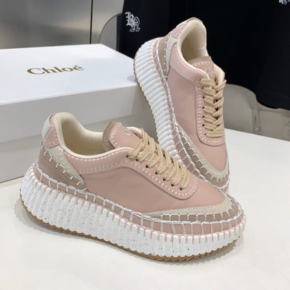 NAMA SNEAKER 5 CM IN LIGHT PINK CALFSKIN