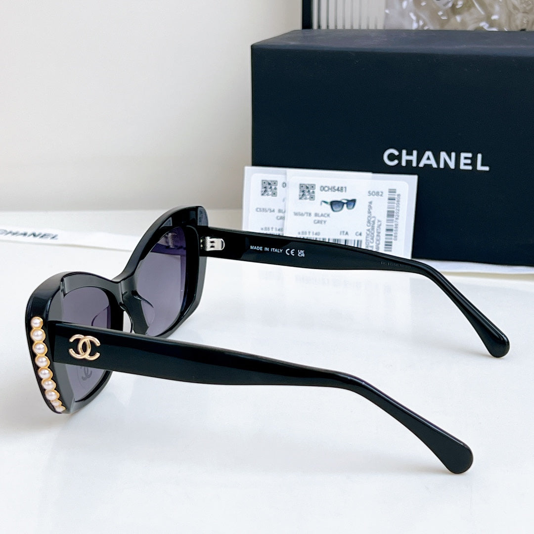 BUTTERFLY SUNGLASSES CH5481H IN ACETATE EMBOSSED PEARL