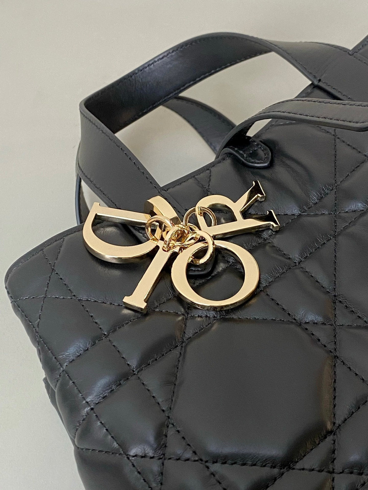 MEDIUM TOUJOURS BUCKET BAG 22 IN BLACK CANNAGE CALFSKIN