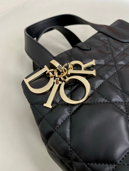 MINI TOUJOURS BUCKET BAG 18 IN BLACK CANNAGE CALFSKIN