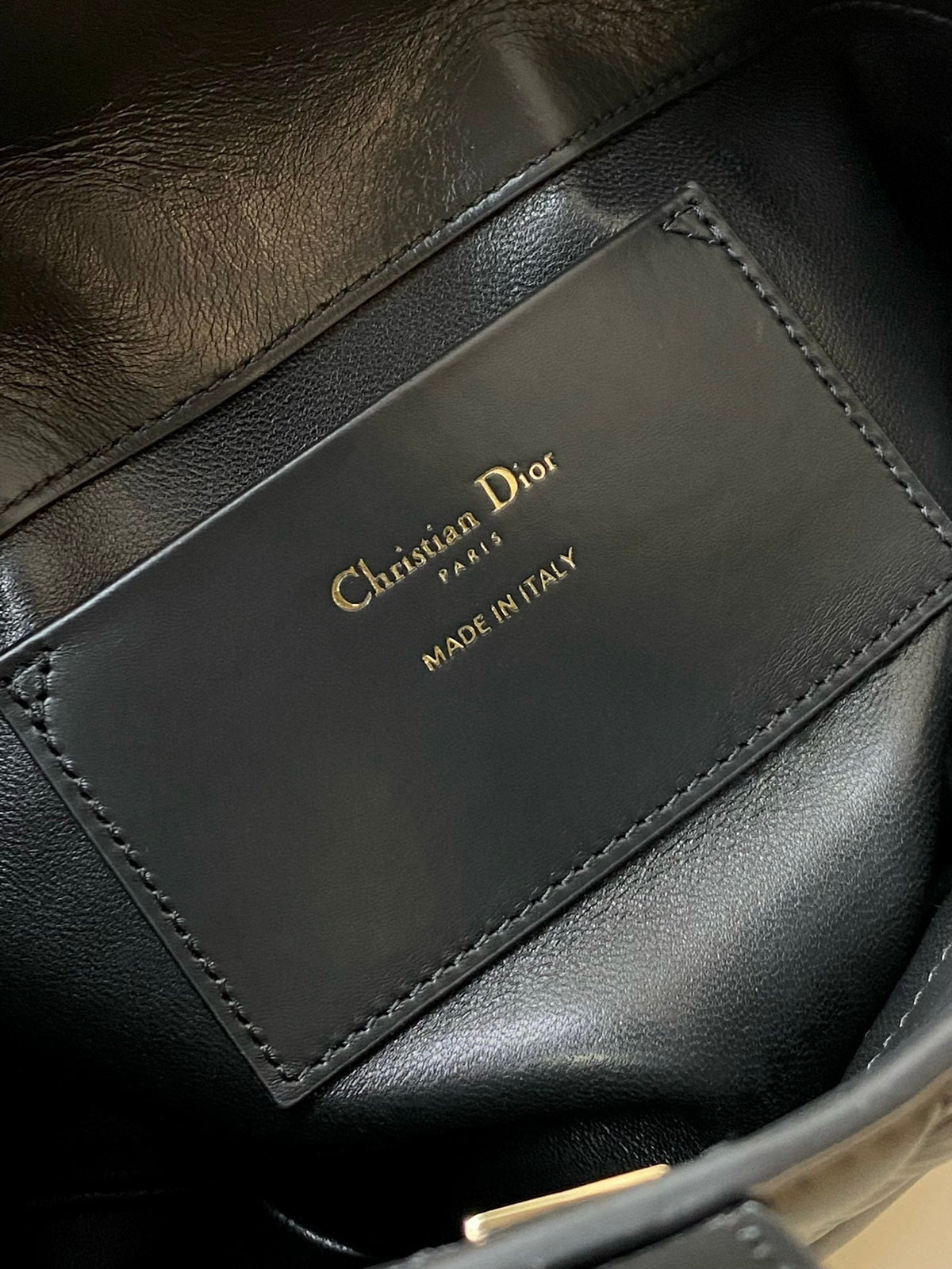 MINI TOUJOURS BUCKET BAG 18 IN BLACK CANNAGE CALFSKIN