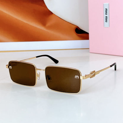 LOGO SQUARE SUNGLASSES SMU808 IN METAL
