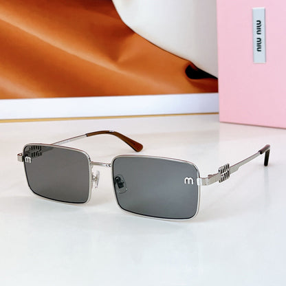 LOGO SQUARE SUNGLASSES SMU808 IN METAL