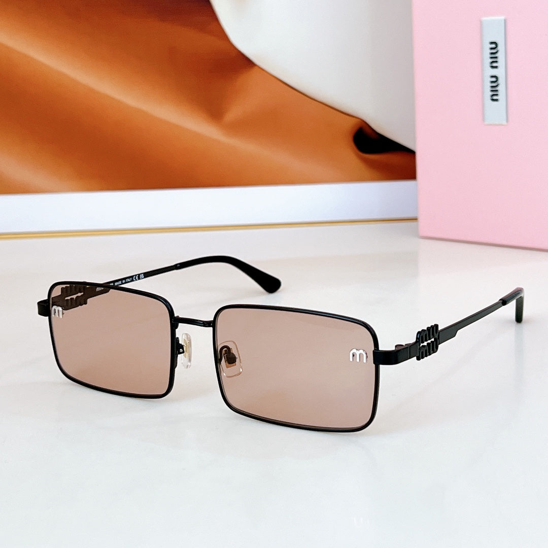 LOGO SQUARE SUNGLASSES SMU808 IN METAL