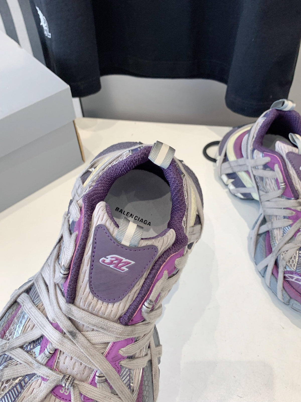 3XL EXTREME LACE SNEAKER PURPLE AND GRAY
