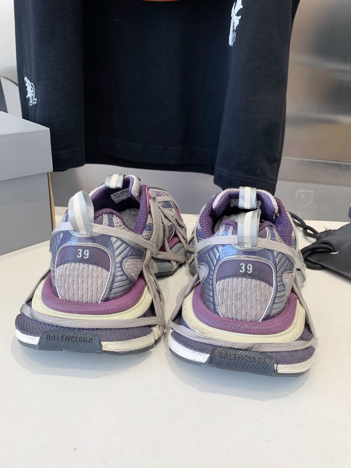 3XL EXTREME LACE SNEAKER PURPLE AND GRAY