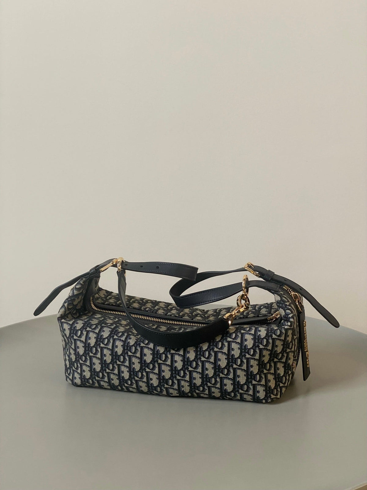LARGE D-JOURNEY SHOULDER BAG 33 IN BLACK MONOGRAM OBLIQUE JACQUARD
