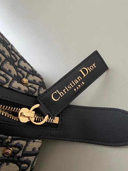 MEDIUM D-JOURNEY SHOULDER BAG 25 IN BLACK MONOGRAM OBLIQUE JACQUARD