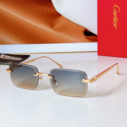 C DE RIMLESS RECTANGULAR FRAME SUNGLASSES 580851 IN METAL