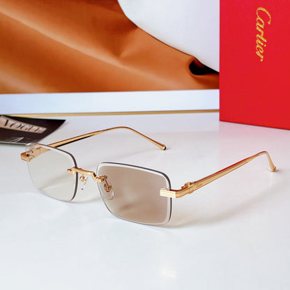 C DE RIMLESS RECTANGULAR FRAME SUNGLASSES 580851 IN METAL