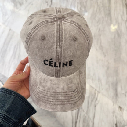 BASEBALL CAP MODEL 650043 IN WASHED GREY DENIM