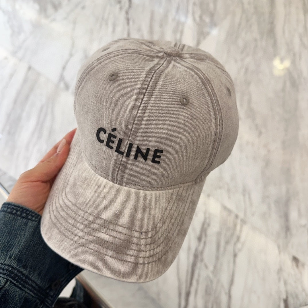 BASEBALL CAP MODEL 650043 IN WASHED GREY DENIM