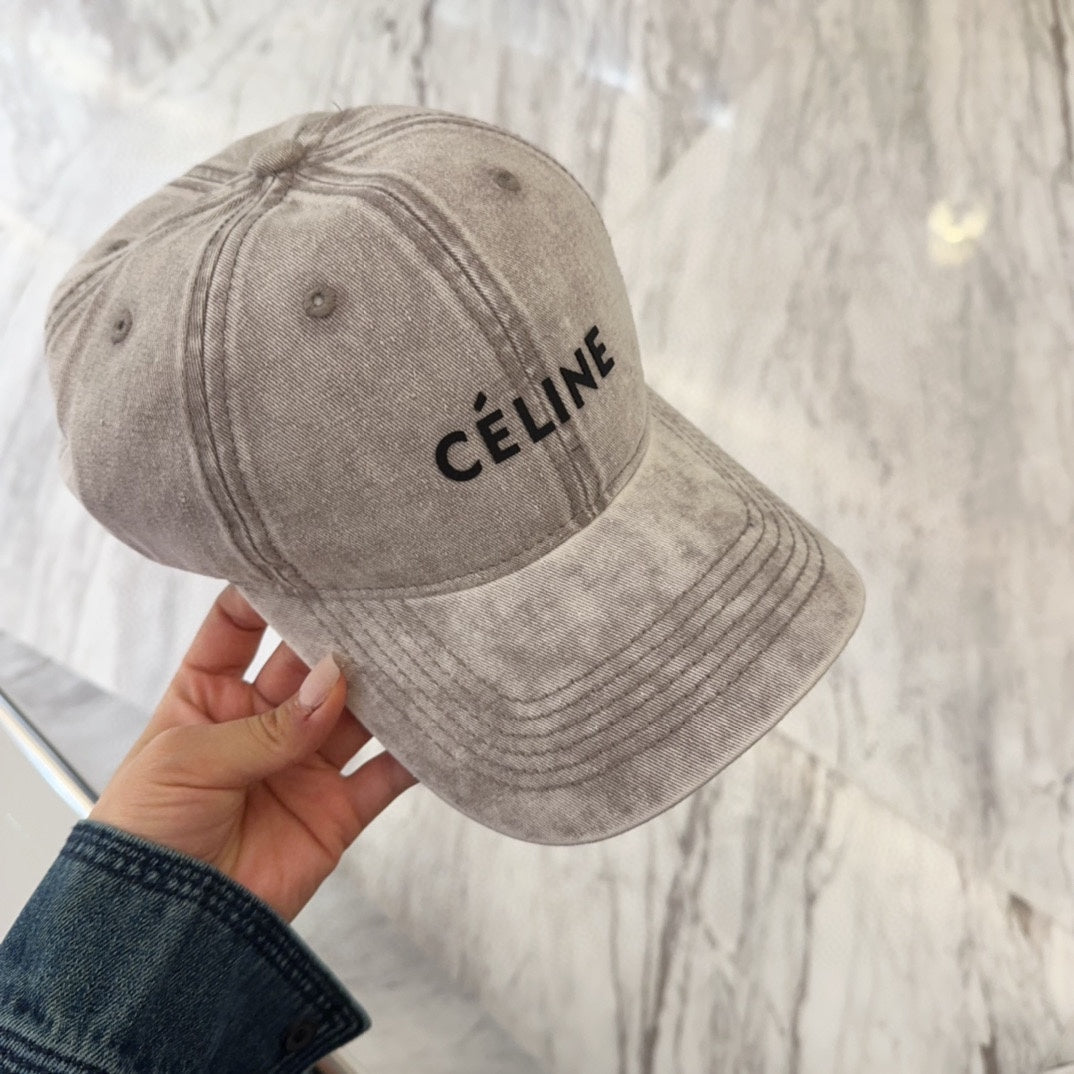 BASEBALL CAP MODEL 650043 IN WASHED GREY DENIM