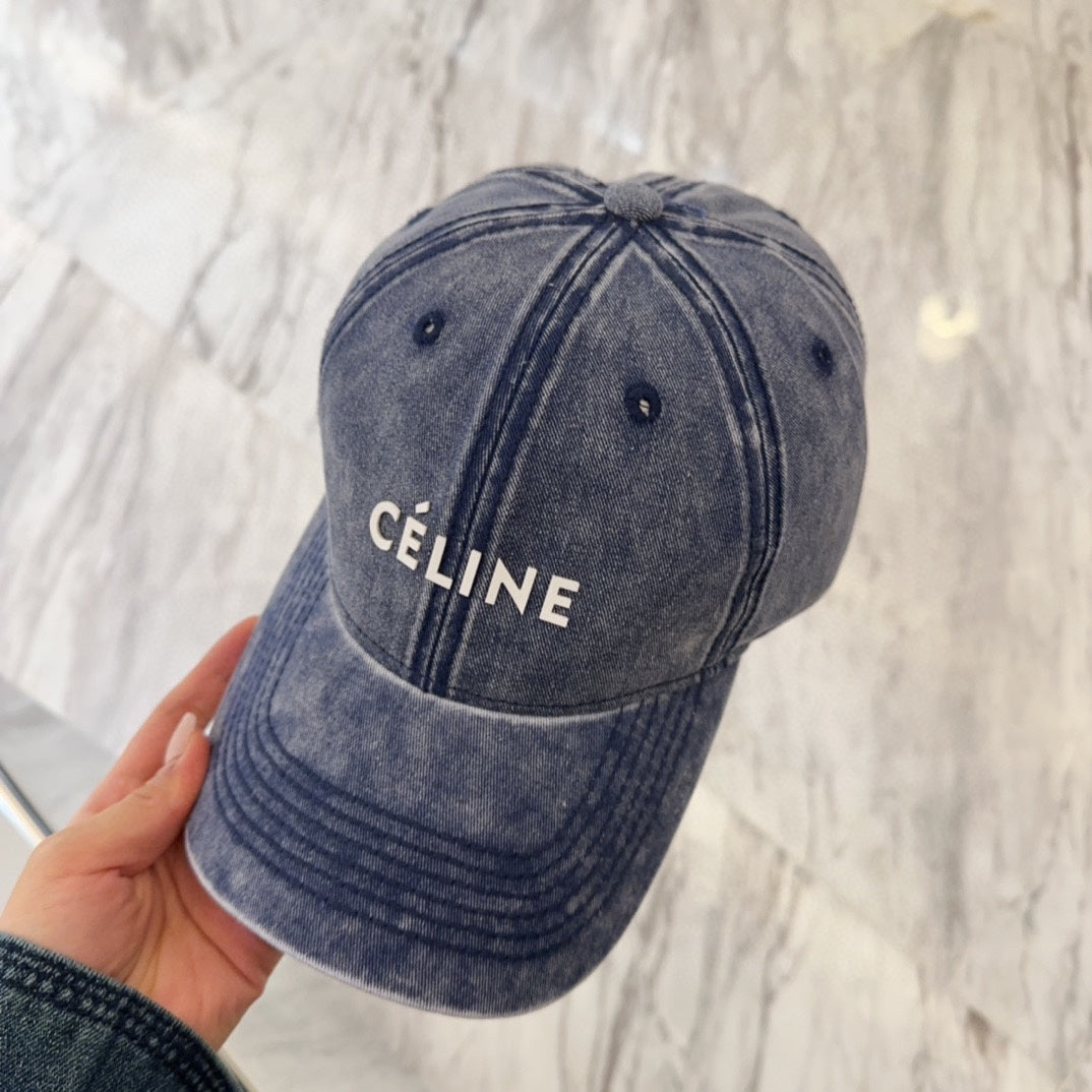 BASEBALL CAP MODEL 650044 IN WASHED BLUE DENIM