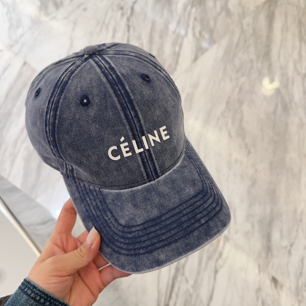 BASEBALL CAP MODEL 650044 IN WASHED BLUE DENIM