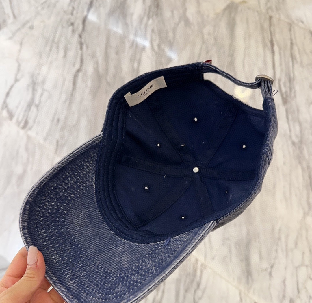 BASEBALL CAP MODEL 650044 IN WASHED BLUE DENIM