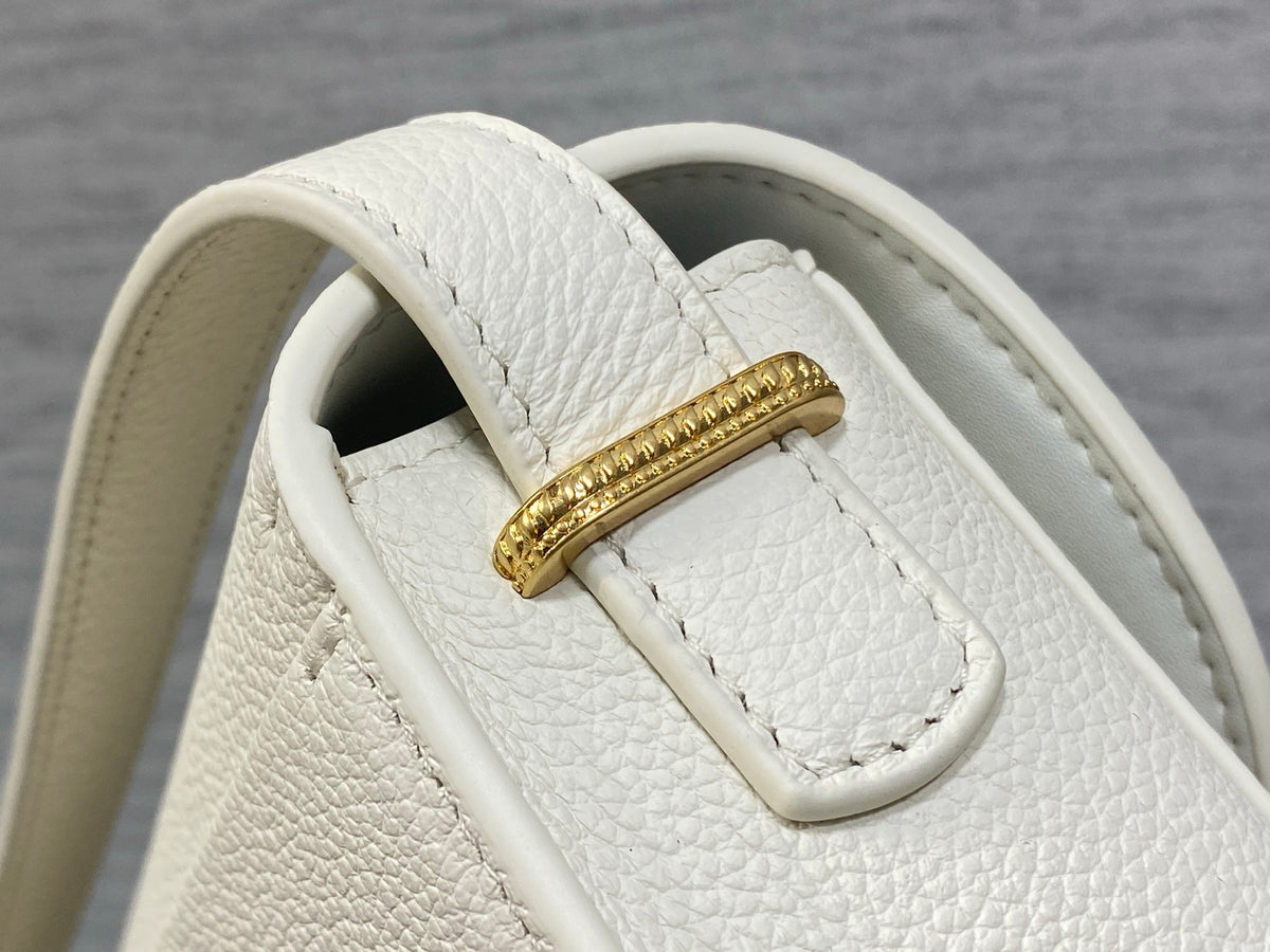 Dior Small Dior Médaillon Flap Bag in White