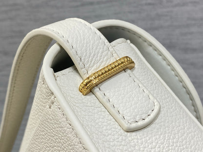 Dior Small Dior Médaillon Flap Bag in White